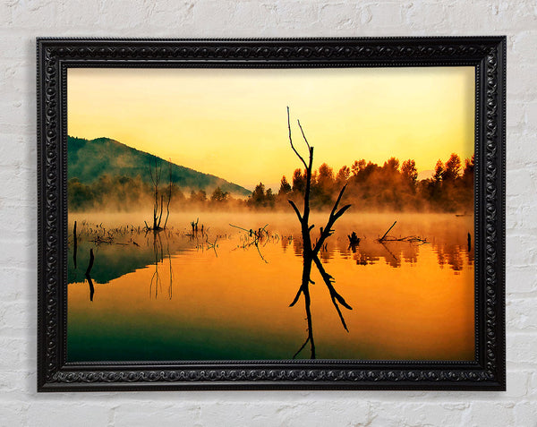 Morning Mist Over The Lake