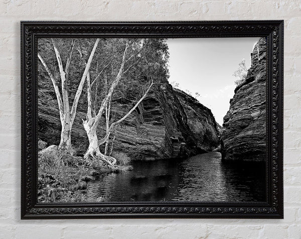 B n W Valley Still Waters