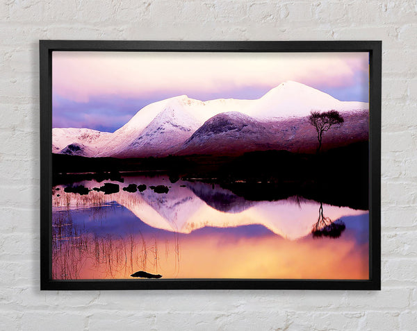 Tranquil Mountain Snow Reflections