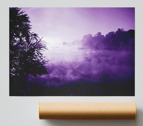 Purple Misty Lake