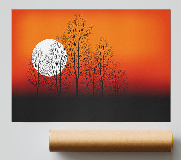 Orange Sunset Trees