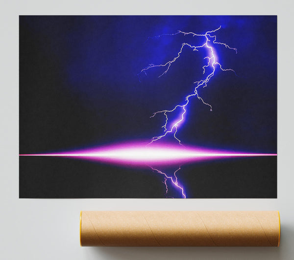 Blue Lightning Storm Pink Awakening