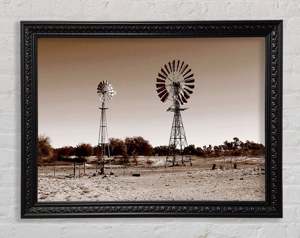 Australian Windmills Sepia