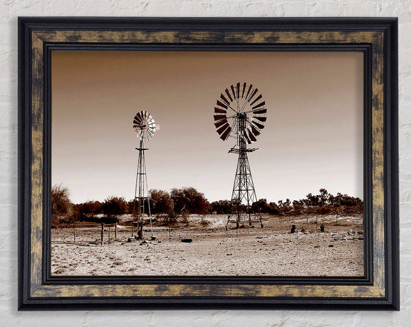 Australian Windmills Sepia