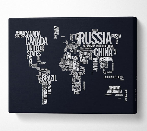 World Map Typography