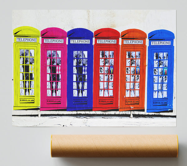 Colourful Telephone Boxes