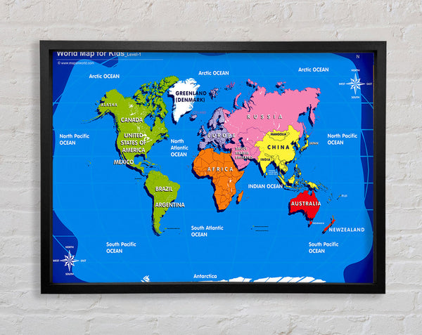 World Map For Kids