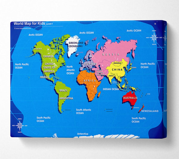 World Map For Kids