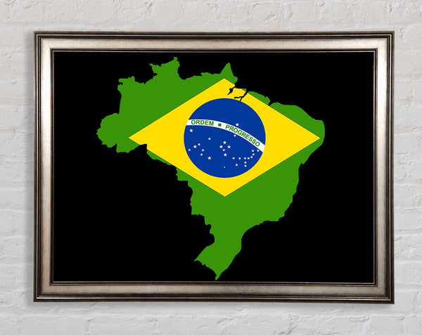 Brazillian Flag Map