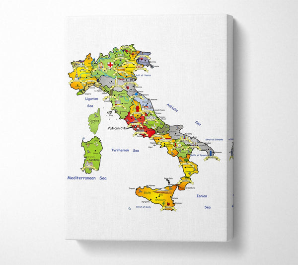 Travel Map Of Italy