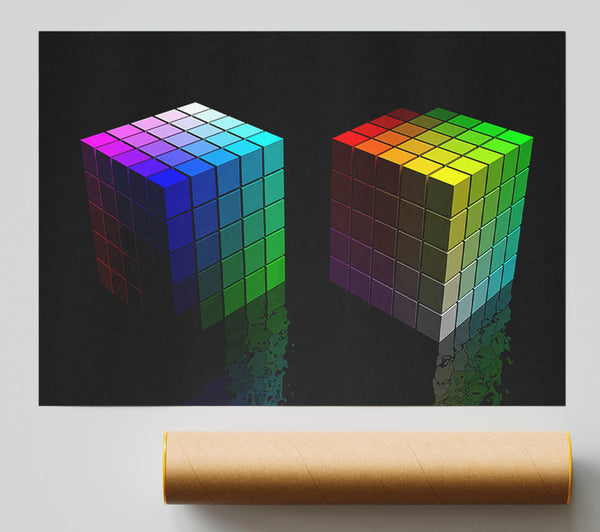 Colourful Cubes Black