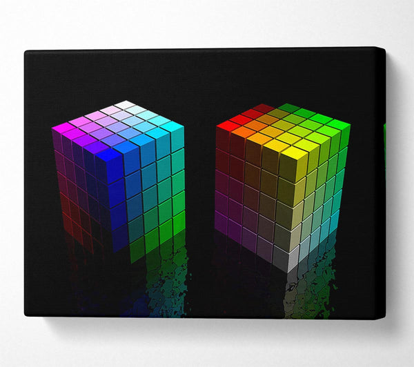 Colourful Cubes Black