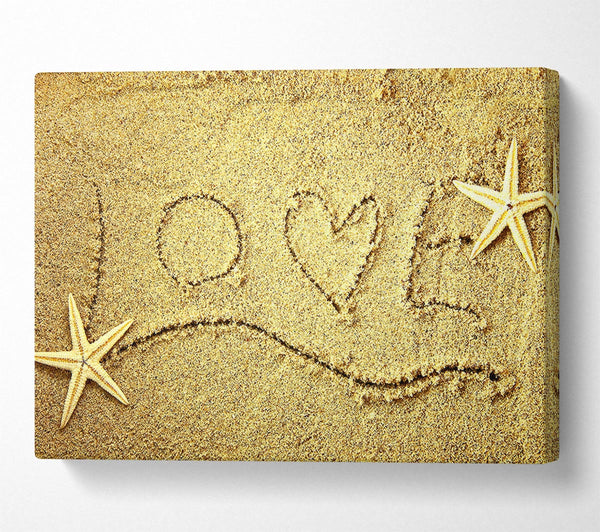 Love Message In The Sand