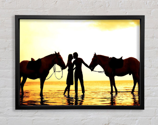 Riding Horses On The Beach