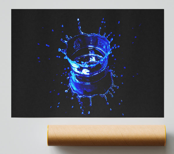 Electric Blue Water Drop