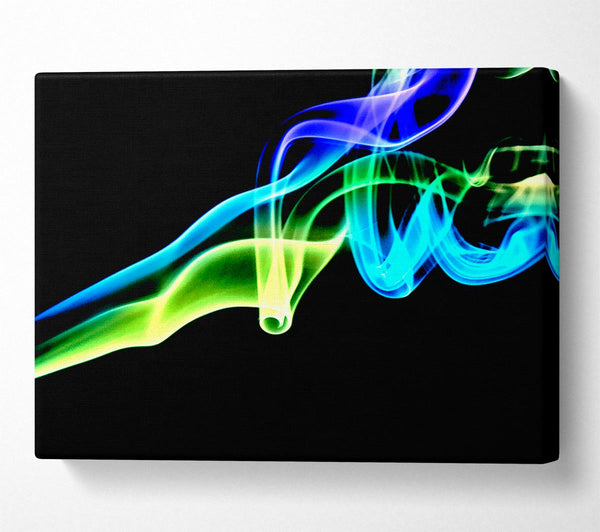 Vibrant Smoke Trail On Black