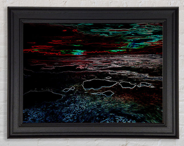 Abstract Neon Seascape