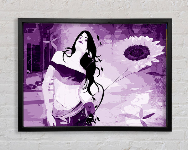 Purple Sunflower Woman