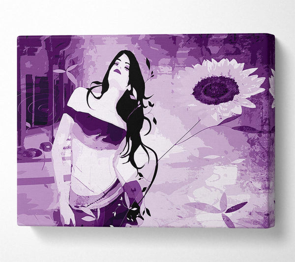 Purple Sunflower Woman