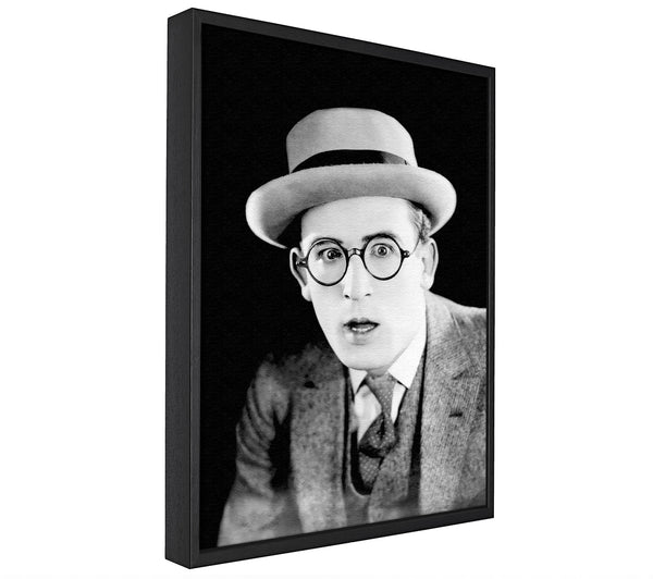 A picture of a Harold Lloyd Portrait framed canvas print sold by Wallart-Direct.co.uk