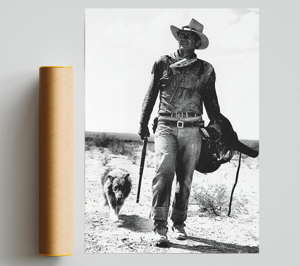 John Wayne With Dog