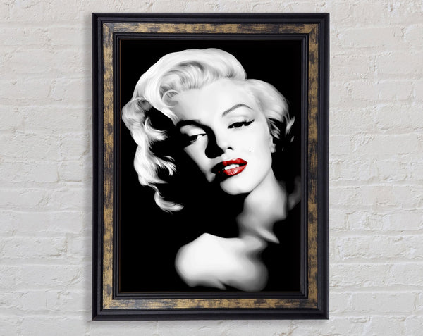 Marilyn Monroe Red Lips Portrait