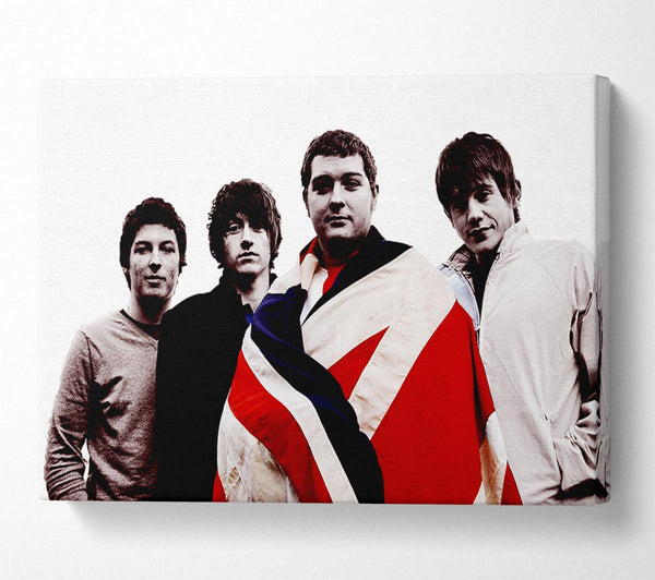 Arctic Monkeys British Flag B n W