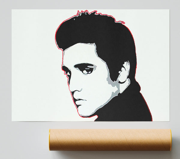 Elvis Portrait White