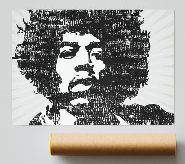 Jimi Hendrix Black And White