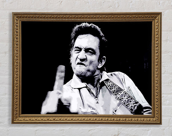 Johnny Cash Finger B n W