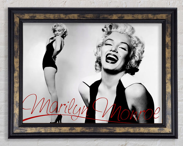 Marilyn Monroe B n W Red