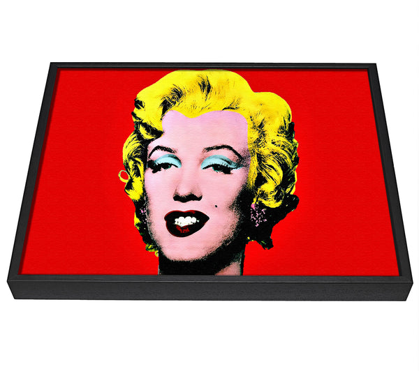 A picture of a Marilyn Monroe Red framed canvas print sold by Wallart-Direct.co.uk