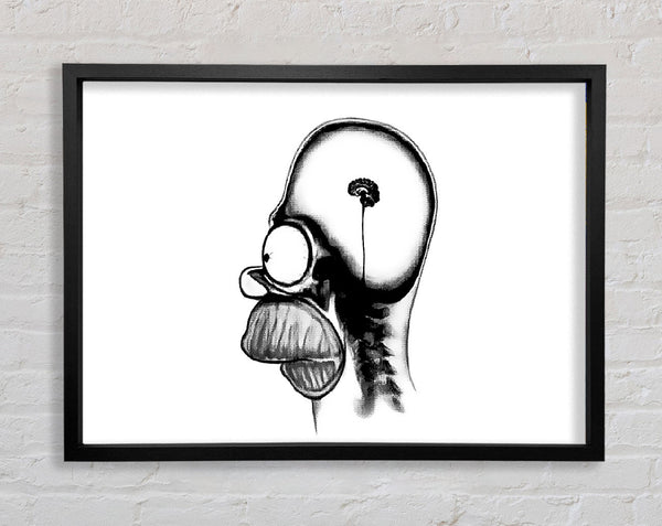 The Simpsons Homer Small Brain B n W