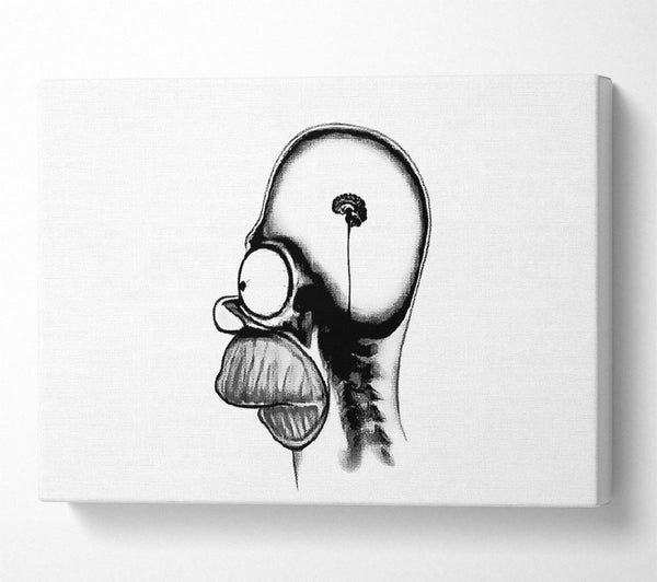 The Simpsons Homer Small Brain B n W