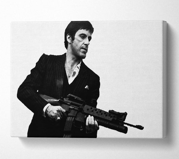 Scarface Tommygun B n W