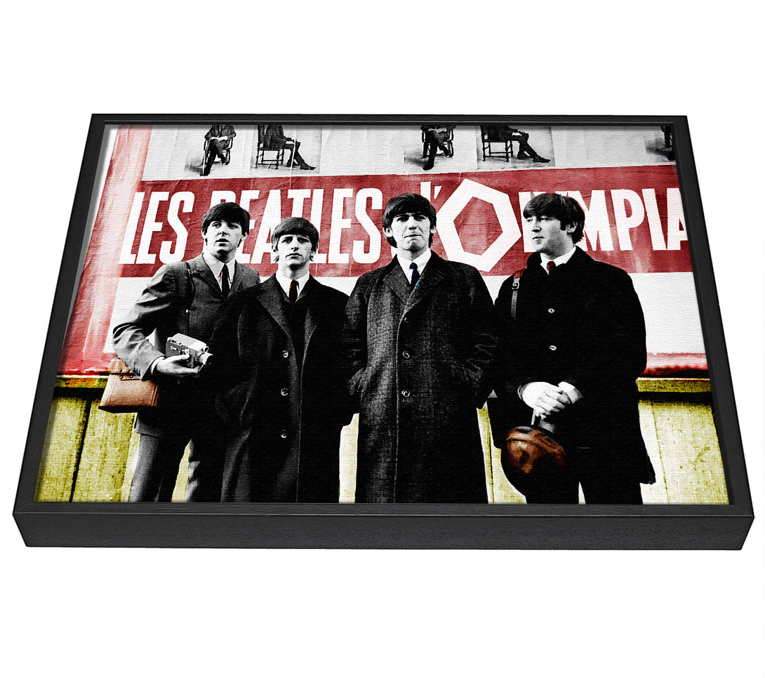 A picture of a The Beatles In Liverpool framed canvas print sold by Wallart-Direct.co.uk