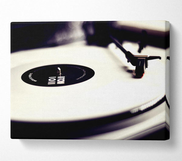 Vinyl Record Player Black And White