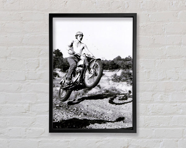 Retro Motorcross Wheelie