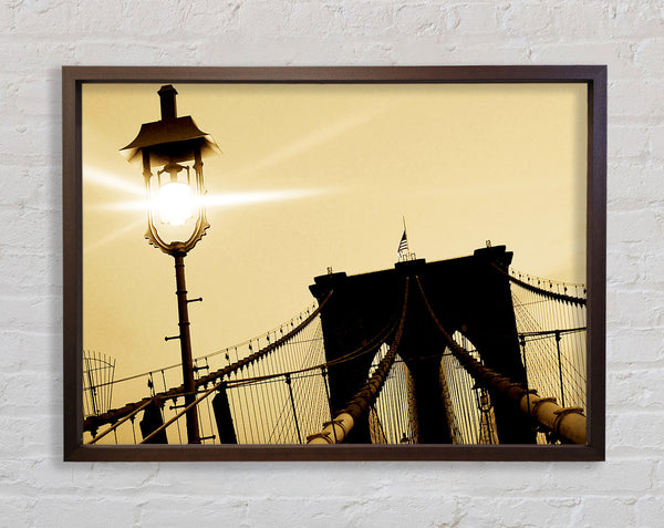 Brooklyn Bridge Street Light Retro