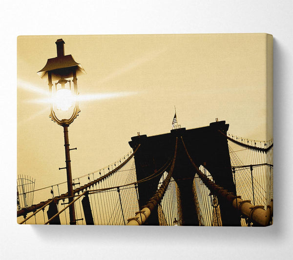 Brooklyn Bridge Street Light Retro