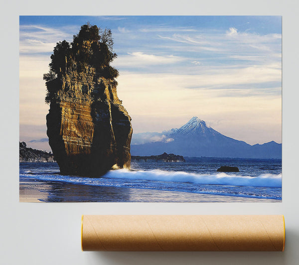 New Zealand Beach Mount Taranaki View