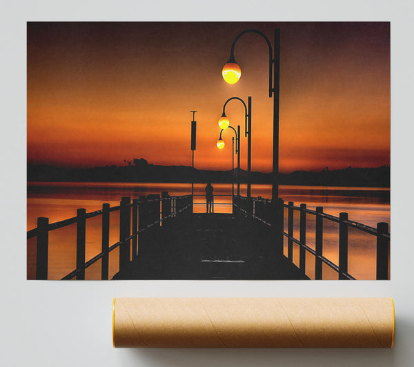 Pier Sunset Orange