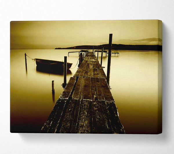 Rustic Ocean Jetty Sepia