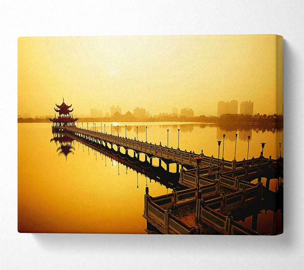 Tranquil Pier Walk Yellow