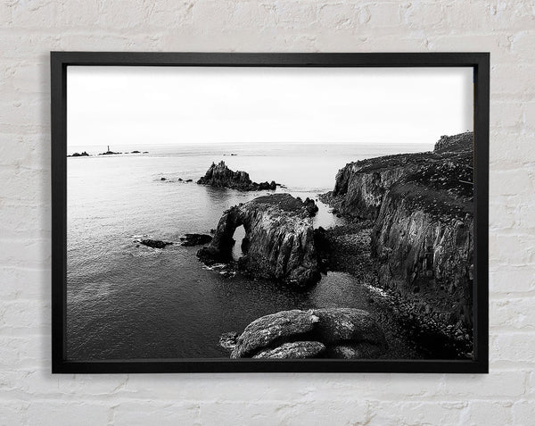 Ocean Rocks B n W