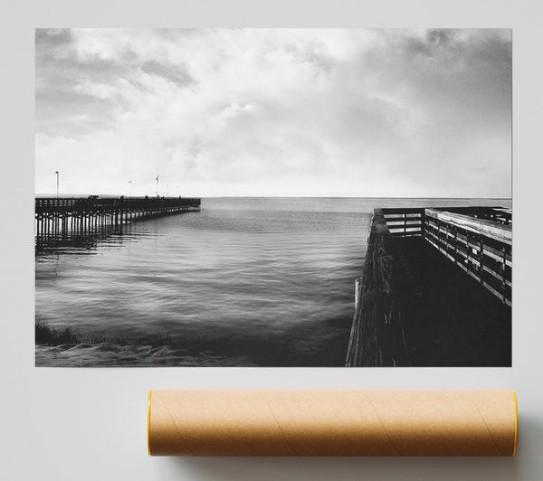 Tranquil Pier B N W