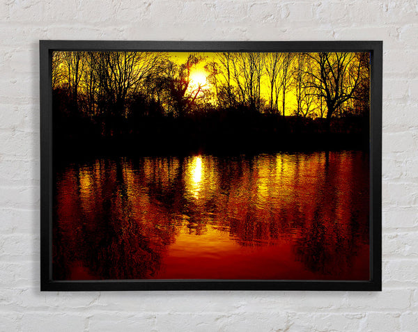 Ochre Lake Reflections At Sunset