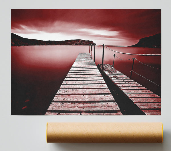 Red Abstract Pier