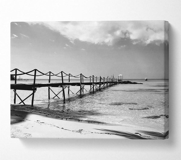 White Sand Pier B n W