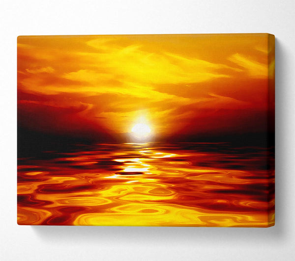 Lava Ocean Sunset Yellow